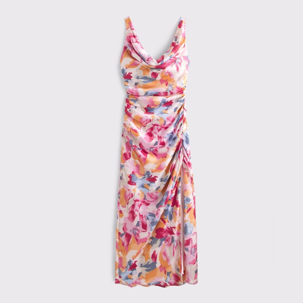 A&F Cowl Neck Floral Maxi Dress